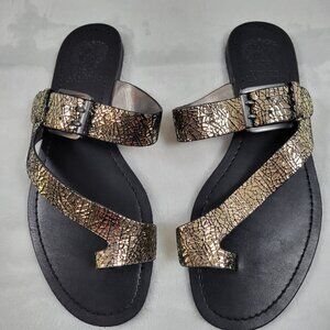 Vince Camuto Tranell Metallic Sandal (worn once) in Steel/Zeus - Size 9 M